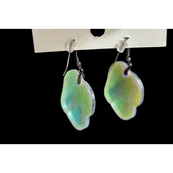 21st Birthday Holographic Shiny Flash Dangle Earrings Gift - Picture 4 of 5